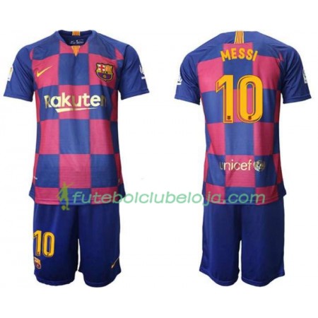 Camisola FC Barcelona Lionel Messi 10 Criança Equipamento Principal 2019-2020 Manga Curta